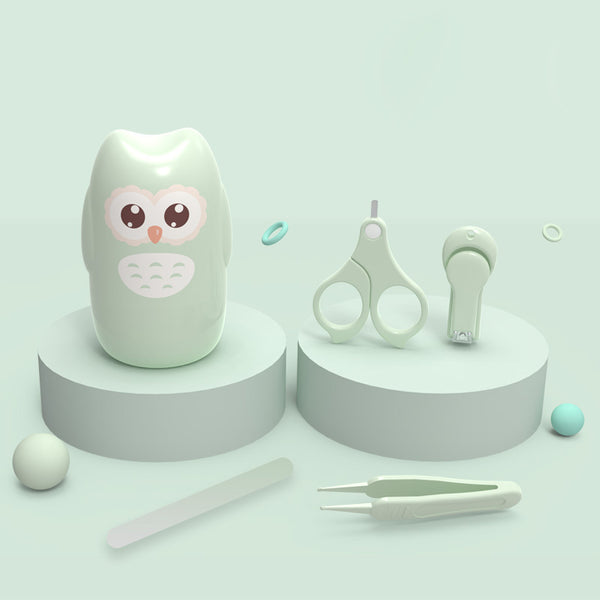 Baby nail clippers set – Green owl