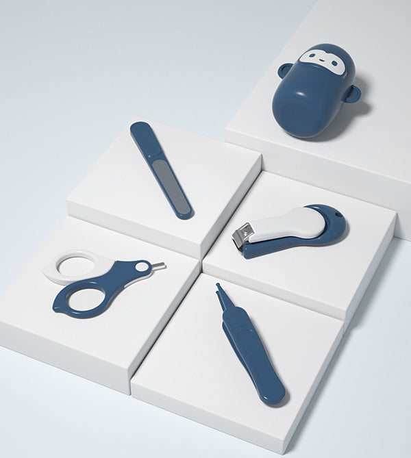 Baby nail clippers set – Blue monkey